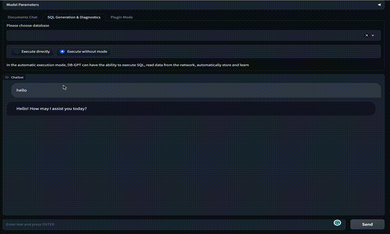 sql execute demonstration